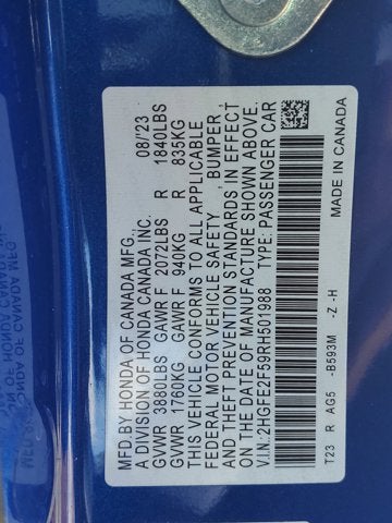 2024 Honda Civic Sedan Sport