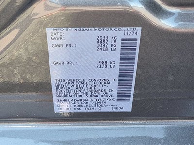 2025 Nissan Altima 2.5 SV