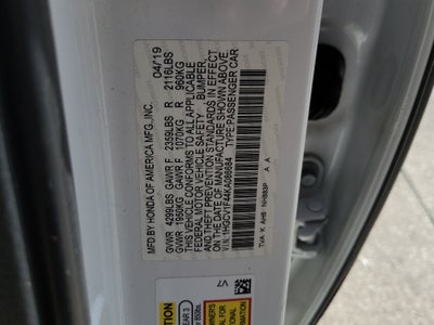 2019 Honda Accord Sedan EX 1.5T