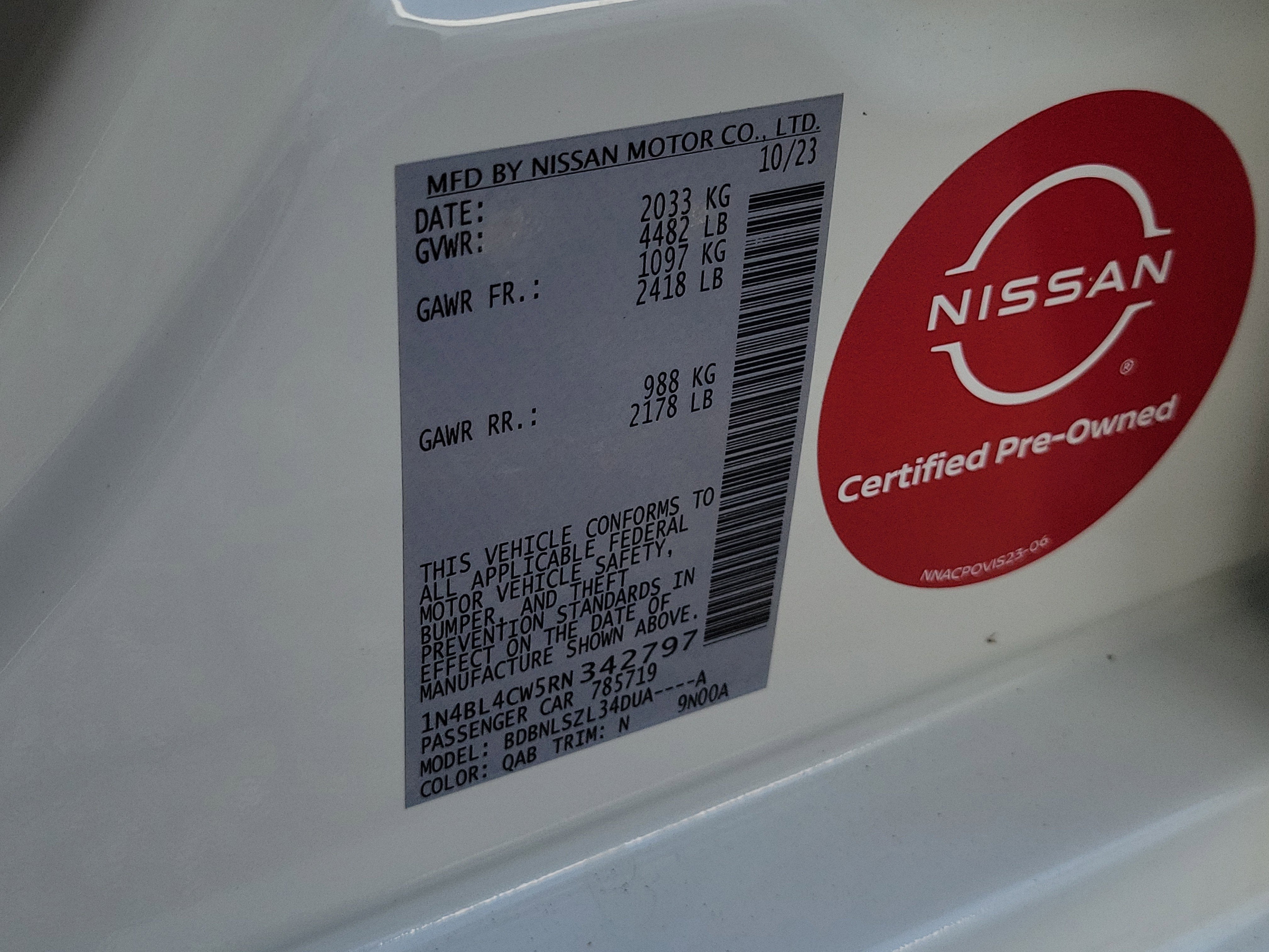 2024 Nissan Altima 2.5 SR