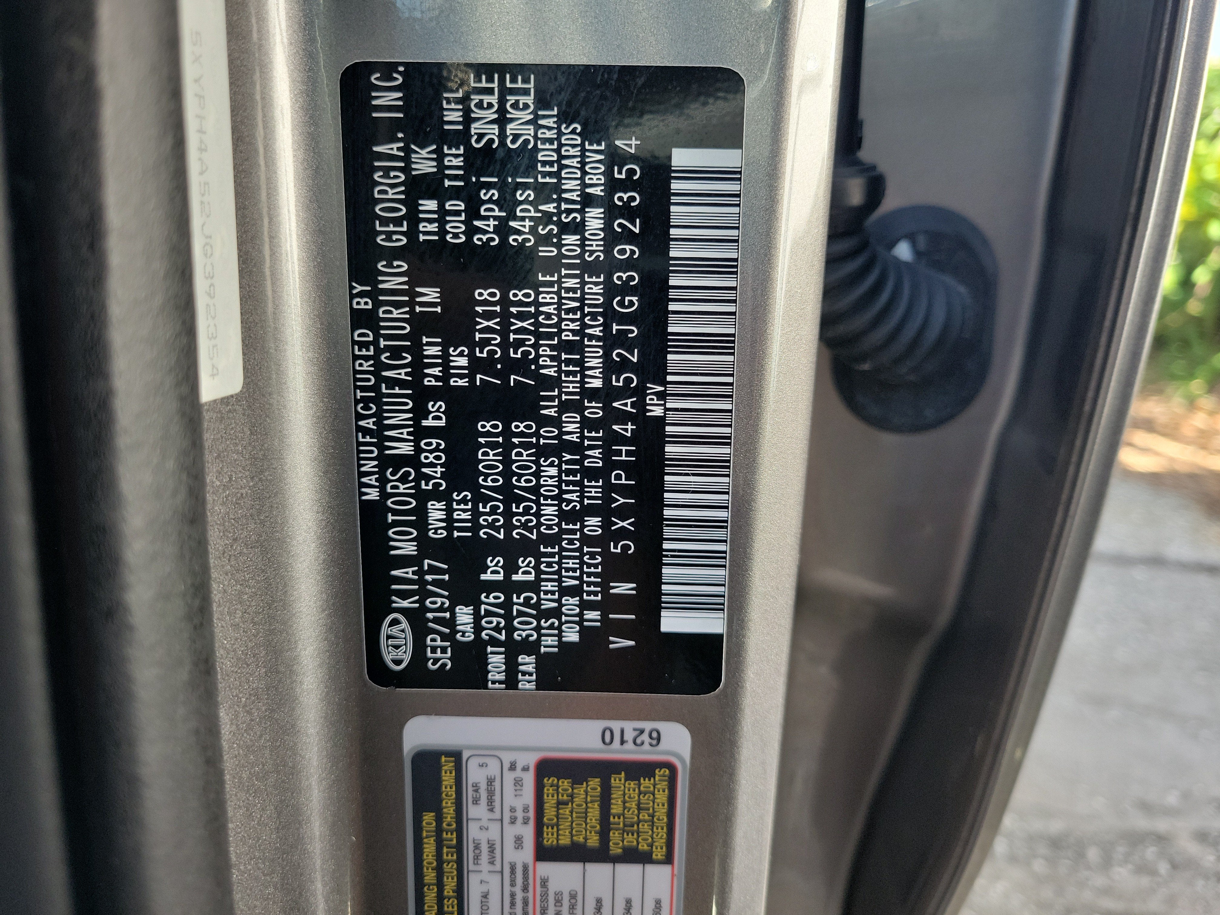 2018 Kia Sorento EX V6