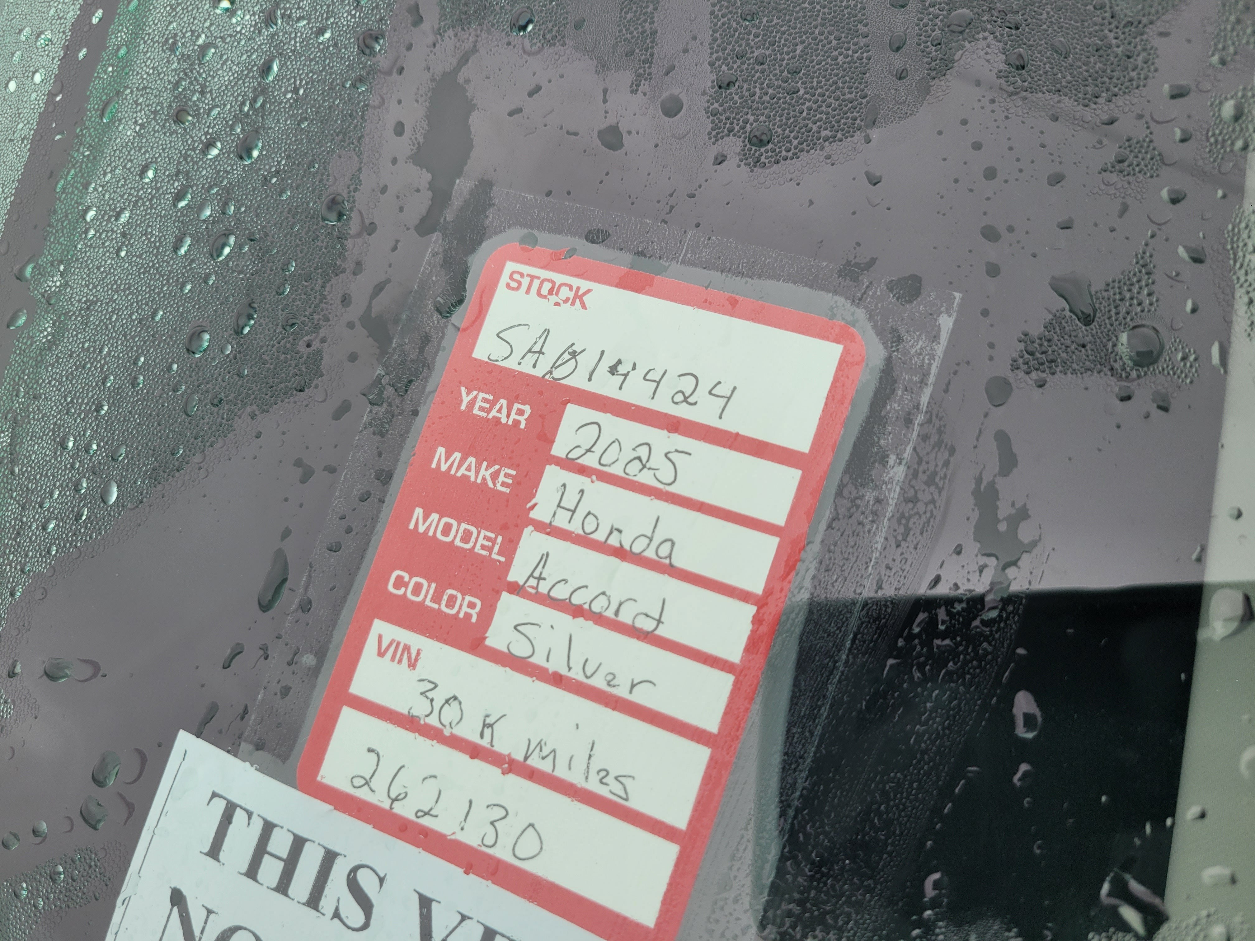2025 Honda Accord Sedan SE