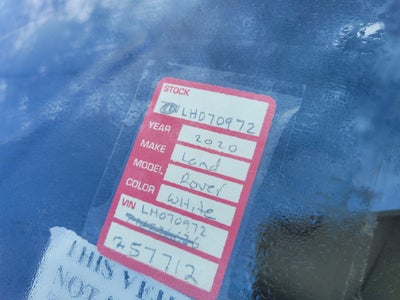 2020 Land Rover Range Rover Evoque SE