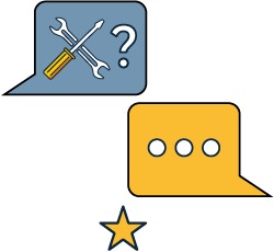 communication icon with star