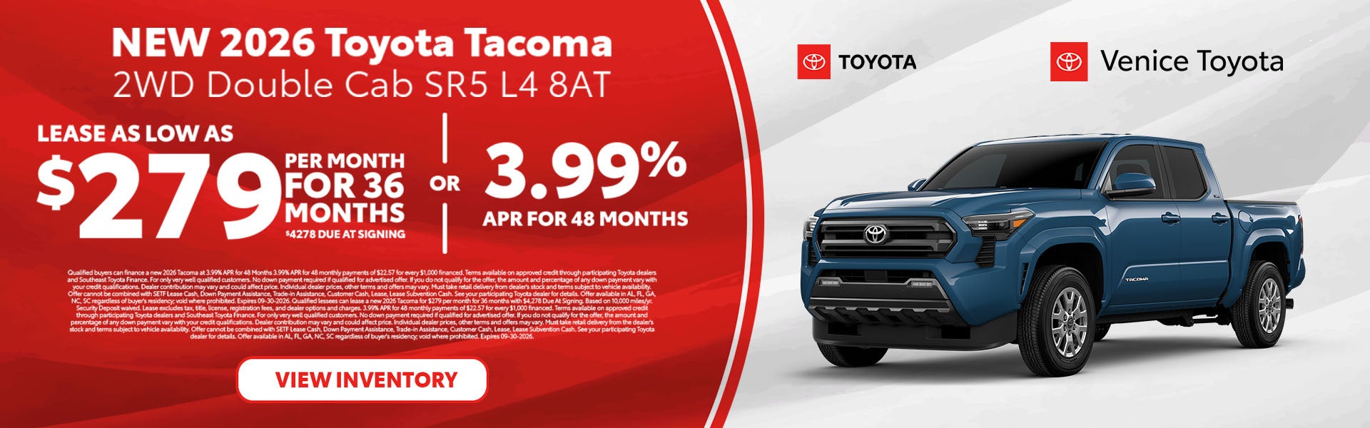New Toyota Tacoma Special in Venice, FL